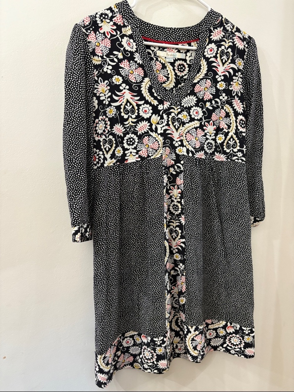 Boden Black and white Women's shift Dress - size 6